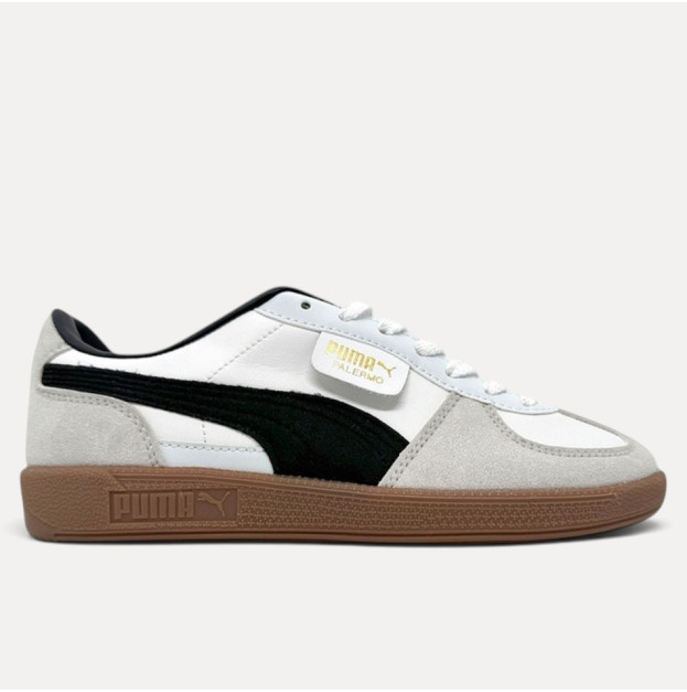 Кросівки Puma Palermo Leather White Grey Black Gum
