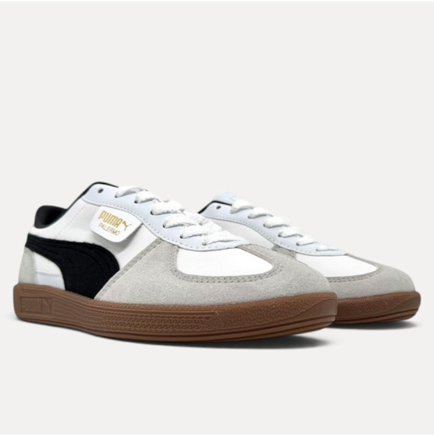 Кросівки Puma Palermo Leather White Grey Black Gum