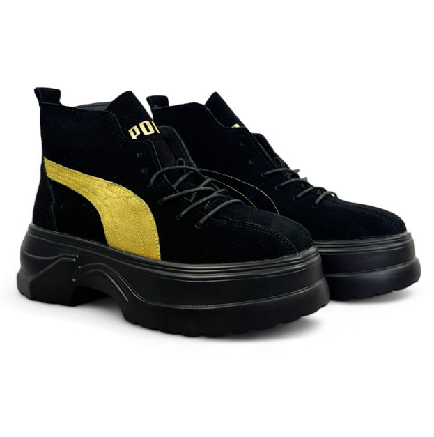 Puma Spring Boots Black Yellow